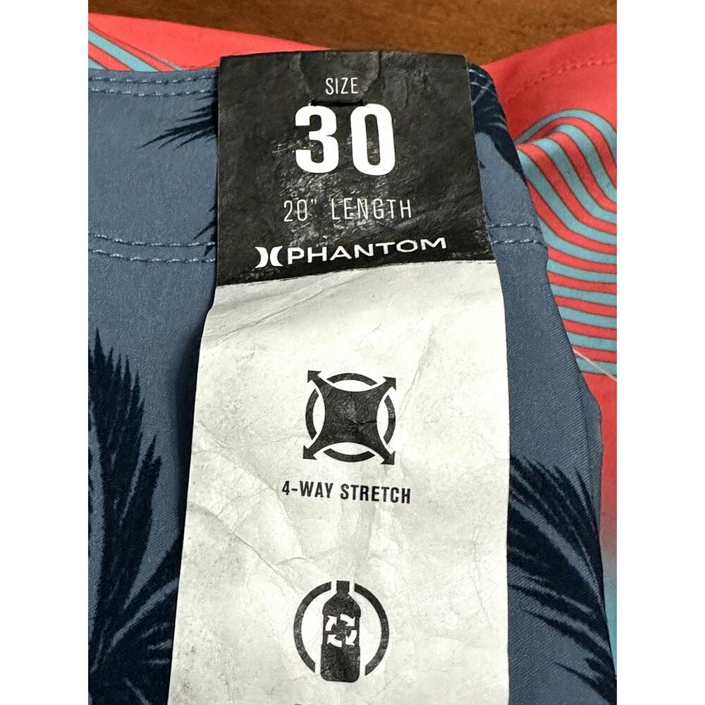 Hurley Board Shorts Palm Tree Phantom 4-Way Stretch Material Multicolor M 30 NWT - Picture 7 of 9